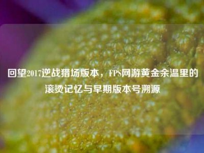回望2017逆战猎场版本，FPS网游黄金余温里的滚烫记忆与早期版本号溯源