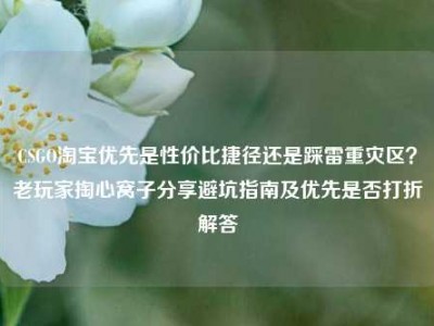 CSGO淘宝优先是性价比捷径还是踩雷重灾区？老玩家掏心窝子分享避坑指南及优先是否打折解答
