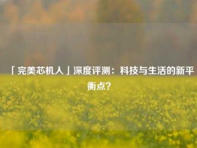 「完美芯机人」深度评测：科技与生活的新平衡点？