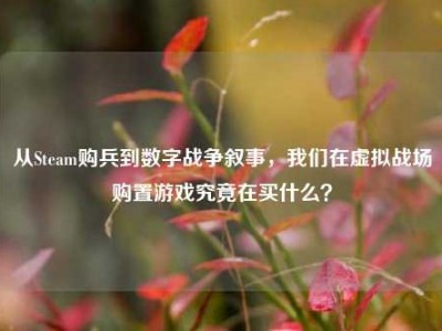 从Steam购兵到数字战争叙事，我们在虚拟战场购置游戏究竟在买什么？