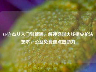 CF连点从入门到精通，解锁穿越火线指尖枪法艺术，公益免费连点器助力