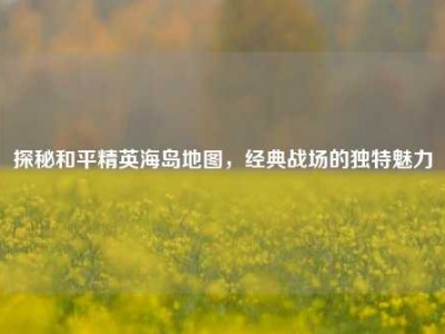 探秘和平精英海岛地图，经典战场的独特魅力