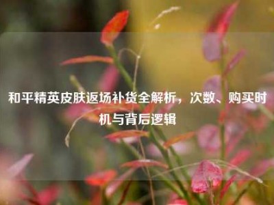 和平精英皮肤返场补货全解析，次数、购买时机与背后逻辑