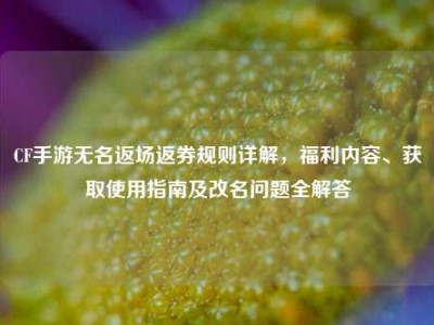 CF手游无名返场返券规则详解，福利内容、获取使用指南及改名问题全解答