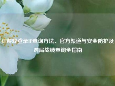 CF游戏登录IP查询方法、官方渠道与安全防护及对局战绩查询全指南
