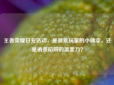 王者荣耀日充活动，是微氪玩家的小确幸，还是消费陷阱的温柔刀？