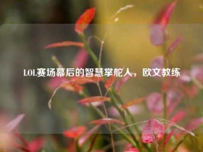 LOL赛场幕后的智慧掌舵人，欧文教练