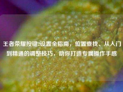 王者荣耀按键2设置全指南，位置查找、从入门到精通的调整技巧，助你打造专属操作手感