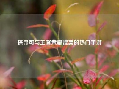 探寻可与王者荣耀媲美的热门手游