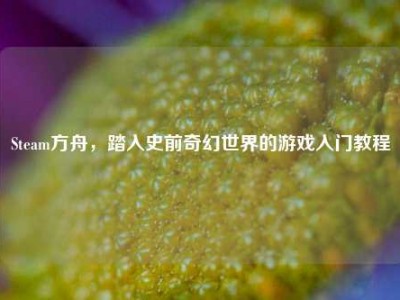 Steam方舟，踏入史前奇幻世界的游戏入门教程