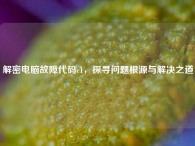 解密电脑故障代码c1，探寻问题根源与解决之道