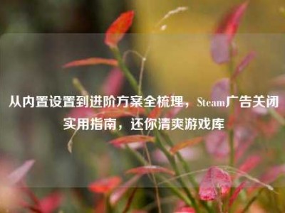 从内置设置到进阶方案全梳理，Steam广告关闭实用指南，还你清爽游戏库