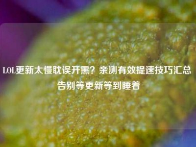 LOL更新太慢耽误开黑？亲测有效提速技巧汇总 告别等更新等到睡着
