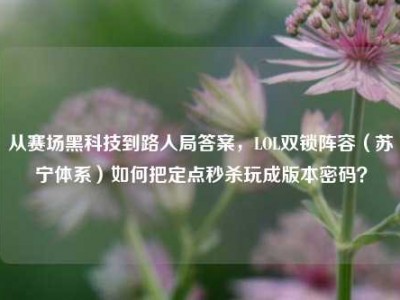 从赛场黑科技到路人局答案，LOL双锁阵容（苏宁体系）如何把定点秒杀玩成版本密码？