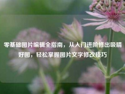 零基础图片编辑全指南，从入门进阶修出吸睛好图，轻松掌握图片文字修改技巧