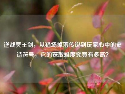 逆战冥王剑，从猎场掉落传说到玩家心中的史诗符号，它的获取难度究竟有多高？