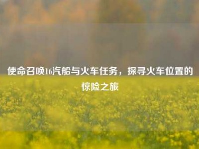 使命召唤16汽船与火车任务，探寻火车位置的惊险之旅