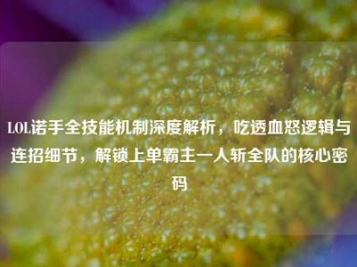 LOL诺手全技能机制深度解析，吃透血怒逻辑与连招细节，解锁上单霸主一人斩全队的核心密码