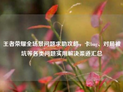 王者荣耀全场景问题求助攻略，卡bug、对局被坑等各类问题实用解决渠道汇总