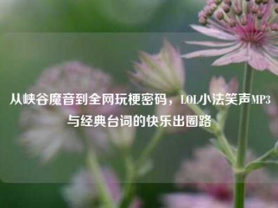 从峡谷魔音到全网玩梗密码，LOL小法笑声MP3与经典台词的快乐出圈路