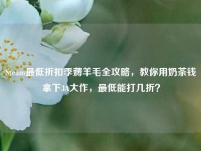 Steam最低折扣季薅羊毛全攻略，教你用奶茶钱拿下3A大作，最低能打几折？
