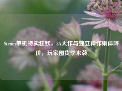 Steam单机特卖狂欢，3A大作与独立神作集体降价，玩家囤货季来袭