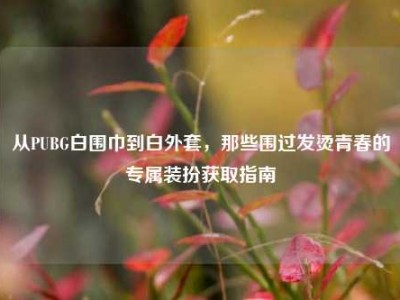 从PUBG白围巾到白外套，那些围过发烫青春的专属装扮获取指南