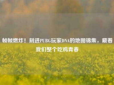 帧帧燃炸！刻进PUBG玩家DNA的地图锦集，藏着我们整个吃鸡青春