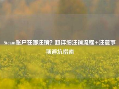 Steam账户在哪注销？超详细注销流程+注意事项避坑指南