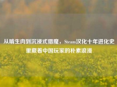 从啃生肉到沉浸式猎魔，Steam汉化十年进化史里藏着中国玩家的朴素浪漫