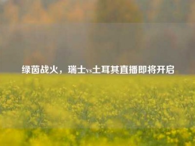 绿茵战火，瑞士vs土耳其直播即将开启