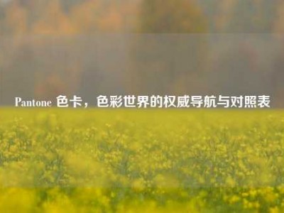 Pantone 色卡，色彩世界的权威导航与对照表