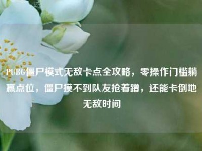 PUBG僵尸模式无敌卡点全攻略，零操作门槛躺赢点位，僵尸摸不到队友抢着蹭，还能卡倒地无敌时间