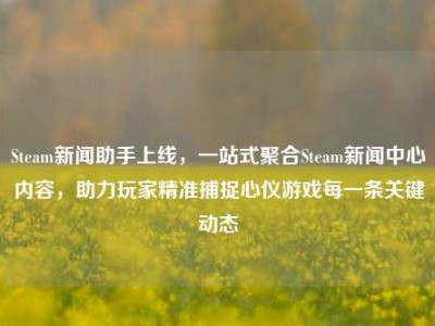 Steam新闻助手上线，一站式聚合Steam新闻中心内容，助力玩家精准捕捉心仪游戏每一条关键动态