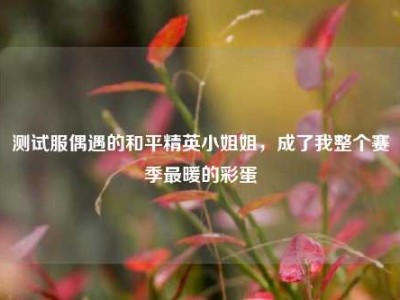测试服偶遇的和平精英小姐姐，成了我整个赛季最暖的彩蛋