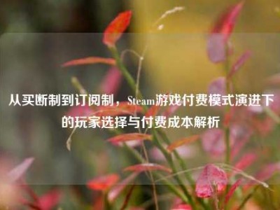 从买断制到订阅制，Steam游戏付费模式演进下的玩家选择与付费成本解析