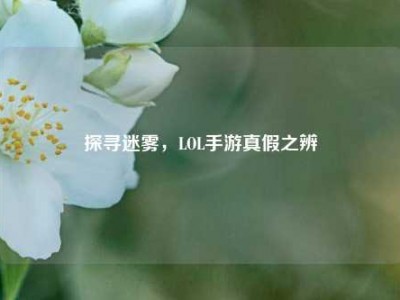 探寻迷雾，LOL手游真假之辨