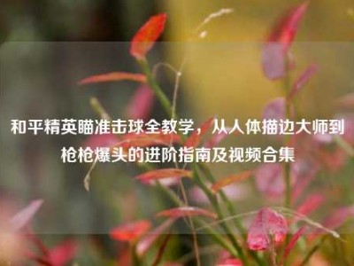 和平精英瞄准击球全教学，从人体描边大师到枪枪爆头的进阶指南及视频合集