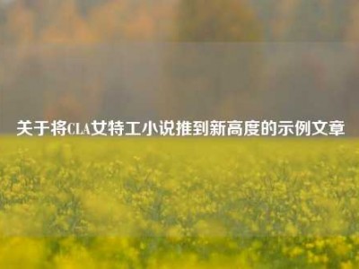 关于将CLA女特工小说推到新高度的示例文章