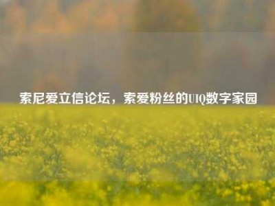 索尼爱立信论坛，索爱粉丝的UIQ数字家园
