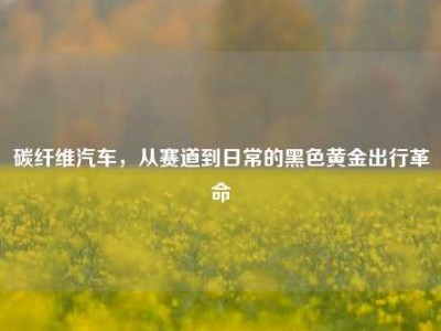 碳纤维汽车，从赛道到日常的黑色黄金出行革命
