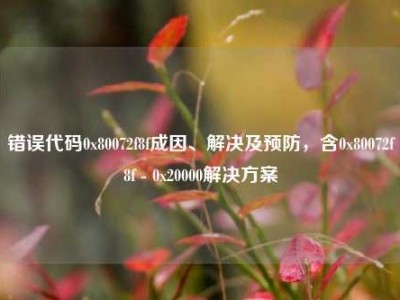 错误代码0x80072f8f成因、解决及预防，含0x80072f8f - 0x20000解决方案