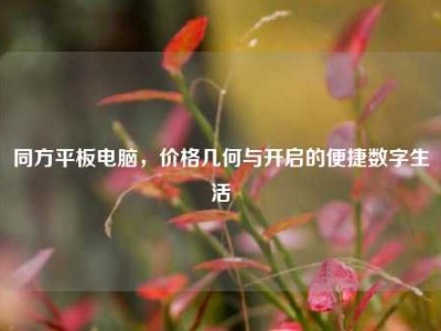 同方平板电脑，价格几何与开启的便捷数字生活