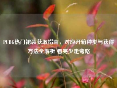 PUBG热门裙装获取指南，对应开箱种类与获得方法全解析 看完少走弯路