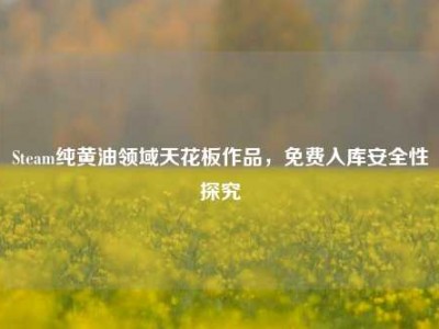 Steam纯黄油领域天花板作品，免费入库安全性探究