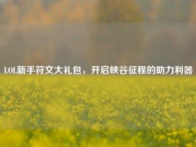 LOL新手符文大礼包，开启峡谷征程的助力利器