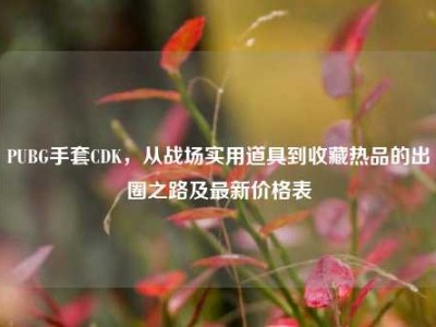 PUBG手套CDK，从战场实用道具到收藏热品的出圈之路及最新价格表