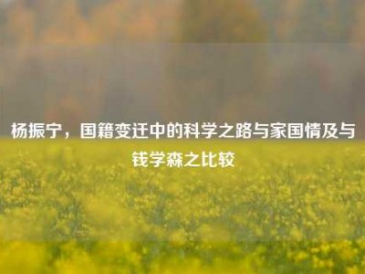 杨振宁，国籍变迁中的科学之路与家国情及与钱学森之比较