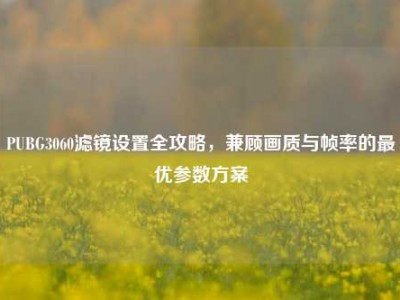 PUBG3060滤镜设置全攻略，兼顾画质与帧率的最优参数方案