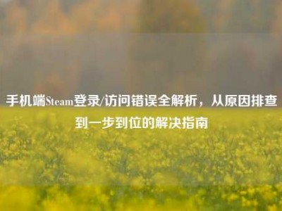 手机端Steam登录/访问错误全解析，从原因排查到一步到位的解决指南
